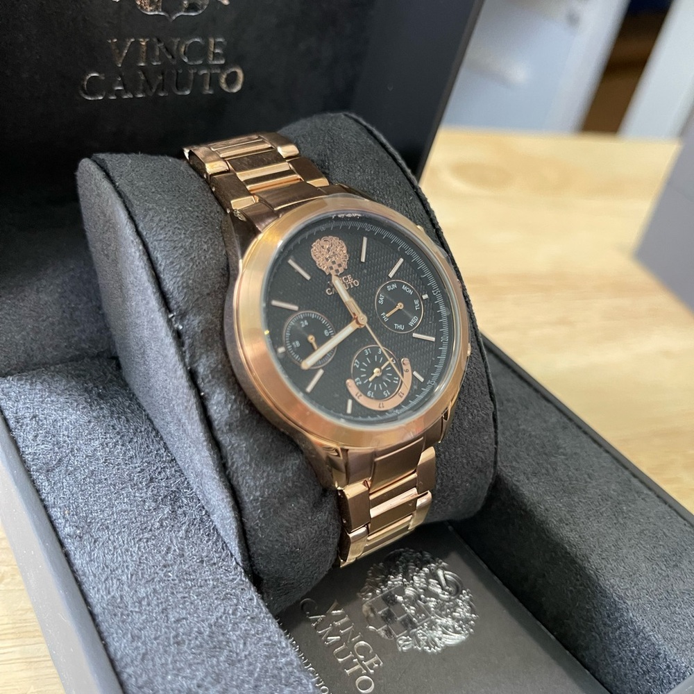Brand New Vince Camuto Men’s Chronograph Watch – Rose Gold Bracelet w/ Box
